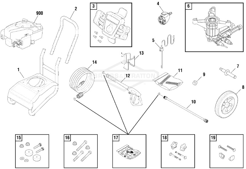 sears craftsman 3000 psi 020572-0 power washer replacement parts and pump parts